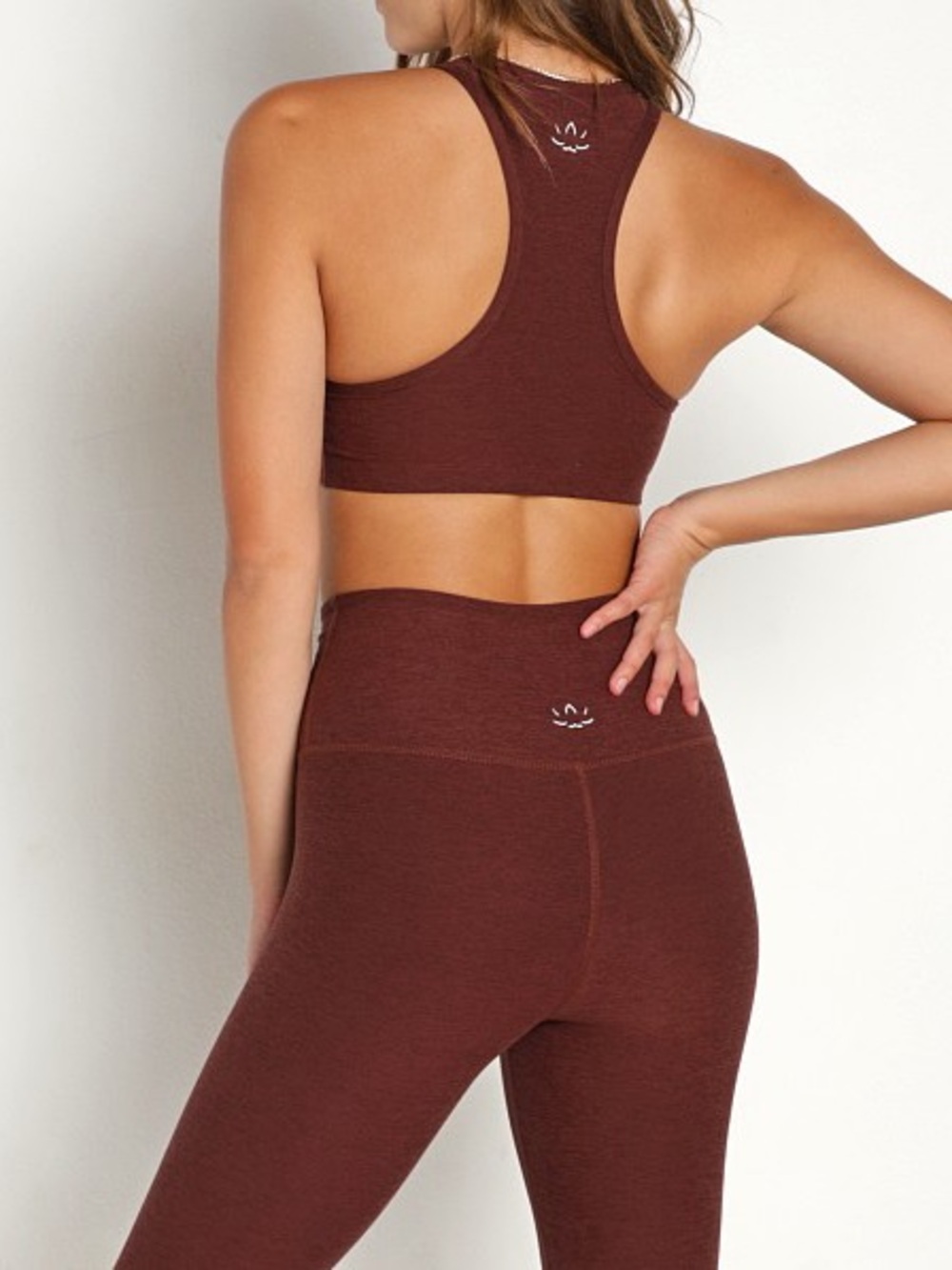 Beyond Yoga Brown Sports Bra and Leggings Set